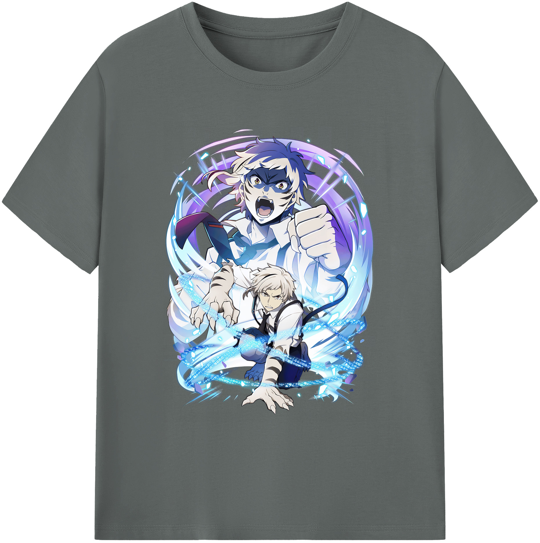 （画像用） 文豪ストレイドッグス Bungo Stray Dogs 綿100％ メンズ半袖Tシャツ｜肌触りやわらか＆通気性